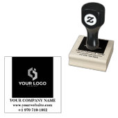 Aangepast bedrijfslogo en ontwerp bedrijfsnaam web rubberstempel (Gestempeld)