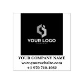 Aangepast bedrijfslogo en ontwerp bedrijfsnaam web rubberstempel (Afrduk)