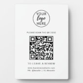 Aangepast bedrijfslogo en QR-code Fotoplaat (voorkant)