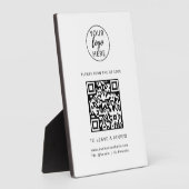 Aangepast bedrijfslogo en QR-code Fotoplaat (Zijkant)