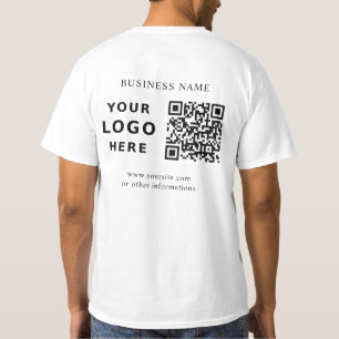 Aangepast bedrijfslogo en QR-code T-shirt