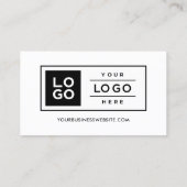 Aangepast bedrijfslogo en QR-code Visitekaartje (Achterkant)