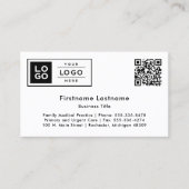 Aangepast bedrijfslogo en QR-code Visitekaartje (Voorkant)