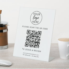 Aangepast bedrijfslogo en QR-code-voetstukbord Reclamebord Met Voetstuk