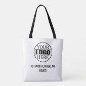 Aangepast bedrijfslogo en slogan tote bag (Achterkant)