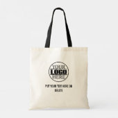 Aangepast bedrijfslogo en slogan tote bag (Achterkant)