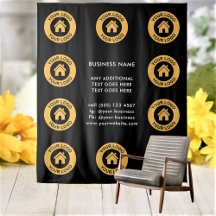 Aangepast bedrijfslogo en tekst achtergrond