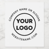 Aangepast bedrijfslogo en tekst bedrijfs evenement wijn etiket (Enkel label)