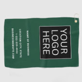 Aangepast bedrijfslogo en tekst golfhanddoek (Horizontaal)