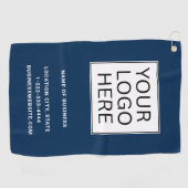 Aangepast bedrijfslogo en tekst golfhanddoek (Horizontaal)