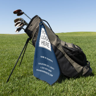 Aangepast bedrijfslogo en tekst golfhanddoek