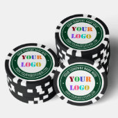 Aangepast bedrijfslogo en tekst merk pokerchips (Opstapeling)