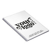 Aangepast bedrijfslogo en tekst  notitieboek (Rechterzijde)