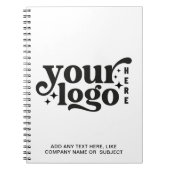 Aangepast bedrijfslogo en tekst  notitieboek (Voorkant)