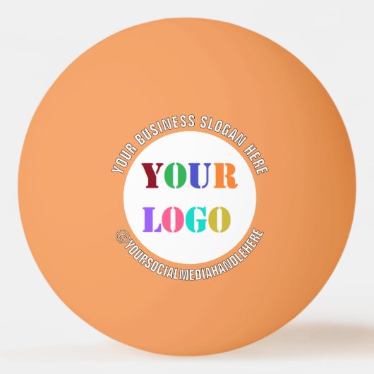 Aangepast bedrijfslogo en tekst op uw pingpongbal (Voorkant)
