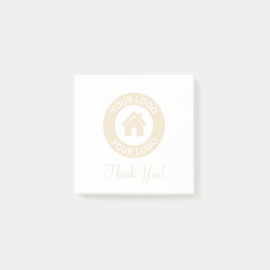 Aangepast bedrijfslogo en tekst post-it® notes (Voorkant)