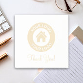 Aangepast bedrijfslogo en tekst post-it® notes