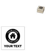 Aangepast bedrijfslogo en tekst rubberstempel (Gestempeld)