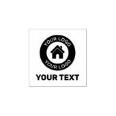 Aangepast bedrijfslogo en tekst rubberstempel (Afrduk)