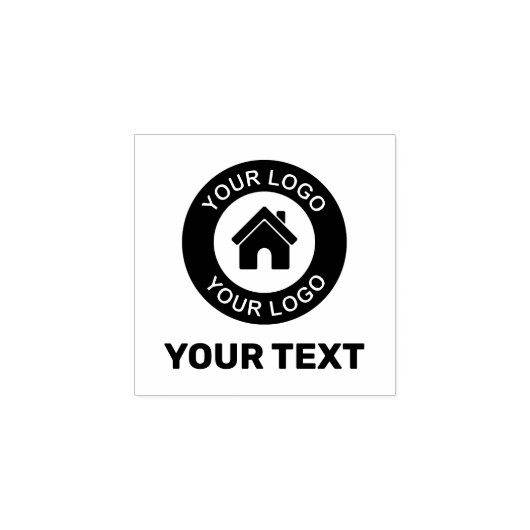 Aangepast bedrijfslogo en tekst rubberstempel (Afrduk)