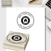 Aangepast bedrijfslogo en tekst rubberstempel