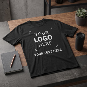 Aangepast bedrijfslogo en tekst t-shirt
