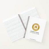 Aangepast bedrijfslogo en tekst wit notitieboek (Binnen)
