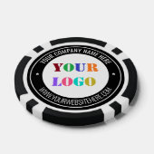 Aangepast bedrijfslogo en tekst zakelijke pokerchi poker chips (Enkel)