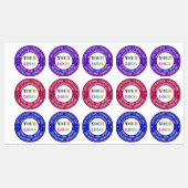 Aangepast bedrijfslogo en tekstlabels voorbeeld labels (Vel)