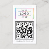 Aangepast bedrijfslogo en website QR-code Visitekaartje (Voorkant)