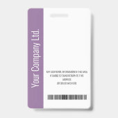 Aangepast bedrijfslogo, foto, streepjescode badge (Achterkant)