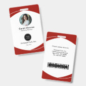 Aangepast bedrijfslogo fotobarcode beveiligings-ID Badge (Voor- en achterkant)