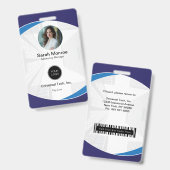 Aangepast bedrijfslogo fotobarcode beveiligings-ID Badge (Voor- en achterkant)