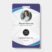 Aangepast bedrijfslogo fotobarcode beveiligings-ID Badge (Voorzijde)