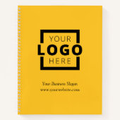 Aangepast bedrijfslogo Geel promotiemateriaal voor Notitieboek (Voorkant)