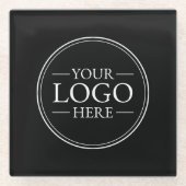 Aangepast bedrijfslogo glazen onderzetter (Voorkant)