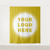 Aangepast bedrijfslogo goud wandkleed (Voorkant)