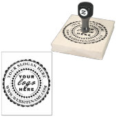 Aangepast bedrijfslogo groot rubberstempel (Gestempeld)