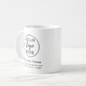 Aangepast bedrijfslogo koffiemok (Voorkant links)