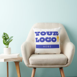 Aangepast bedrijfslogo merch personeel kussen