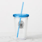 Aangepast bedrijfslogo Merk QR Code Acryl Drinkbeker (Achterkant)