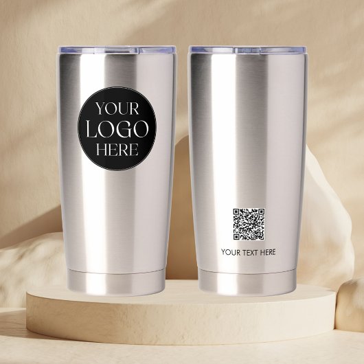 Aangepast bedrijfslogo merk QR-code Geïsoleerde Drinkbeker