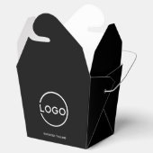 Aangepast bedrijfslogo met aangepaste tekst bedankdoosjes (Geopend)