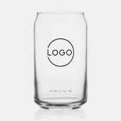 Aangepast bedrijfslogo met aangepaste tekst blikvorm glas (Voorkant)
