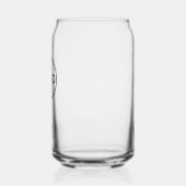 Aangepast bedrijfslogo met aangepaste tekst blikvorm glas (Links)