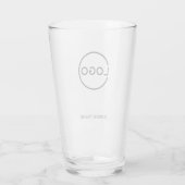 Aangepast bedrijfslogo met aangepaste tekst glas (Achterkant)