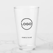 Aangepast bedrijfslogo met aangepaste tekst glas (Voorkant)