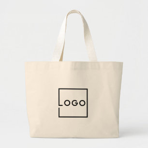 Aangepast bedrijfslogo met aangepaste tekst grote tote bag
