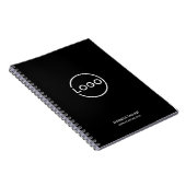 Aangepast bedrijfslogo met aangepaste tekst notitieboek (Rechterzijde)
