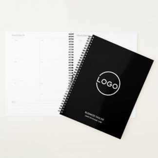 Aangepast bedrijfslogo met aangepaste tekst planner